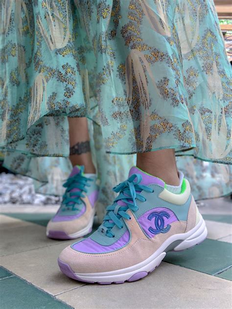 chanel pastel sneakers